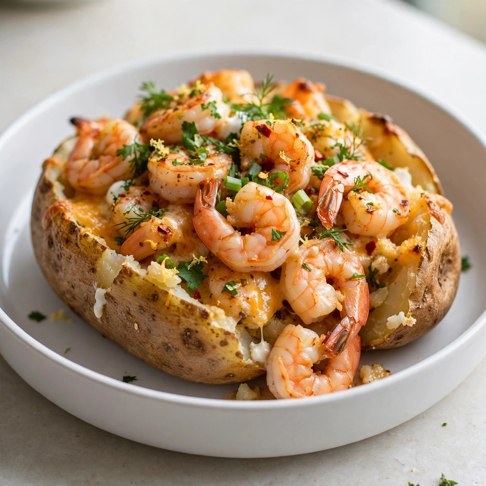 Loaded Shrimp Baked Potato